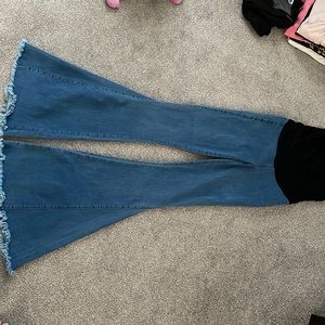 MUMU maternity flare jeans